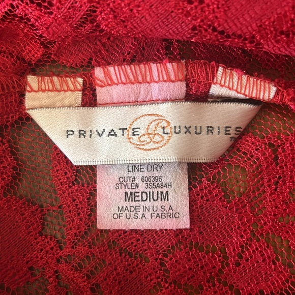 Red Lace Slip Dress - Picture 15 of 16